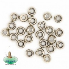 25-PERLES TUNGSTENES CONTRE TROU argent