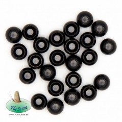25-PERLES TUNGSTENES CONTRE TROU noir