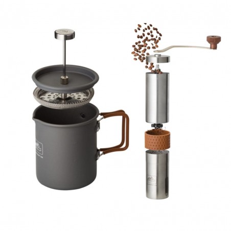 Pack moulin à café + tasse avec presse à café