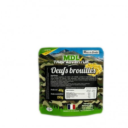 Œufs brouillés lyophilisés 40g - Petit-déjeuner trekking MDL