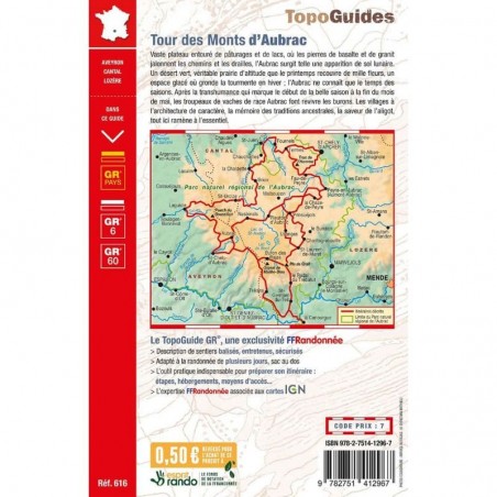 TOPO GUIDE Tour des monts d'Aubrac GR616