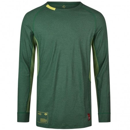 T-shirt de sport mérinos hommes à manches longues col rond