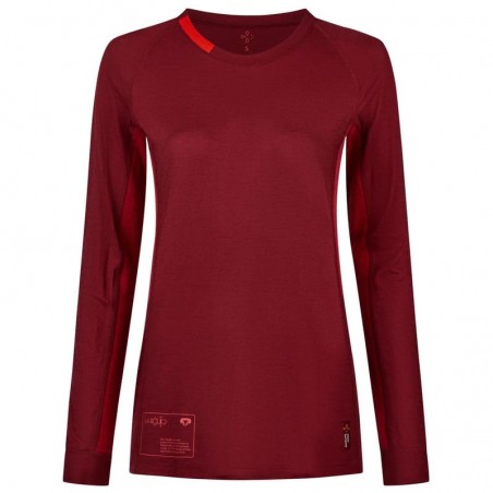 T-shirt de sport mérinos femmes à manches longues col rond