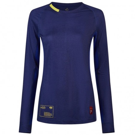T-shirt de sport mérinos femmes à manches longues col rond